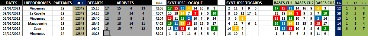 R1C3 - Réunion 1 Course 3 de Samedi 24 Décembre 2022 -