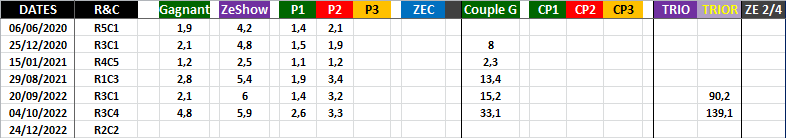 R2C2 - Réunion 2 Course 2 de Samedi 24 Décembre 2022 - 2