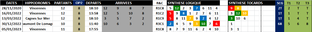 R1C8 - Réunion 1 Course 8 du 05-01-2023